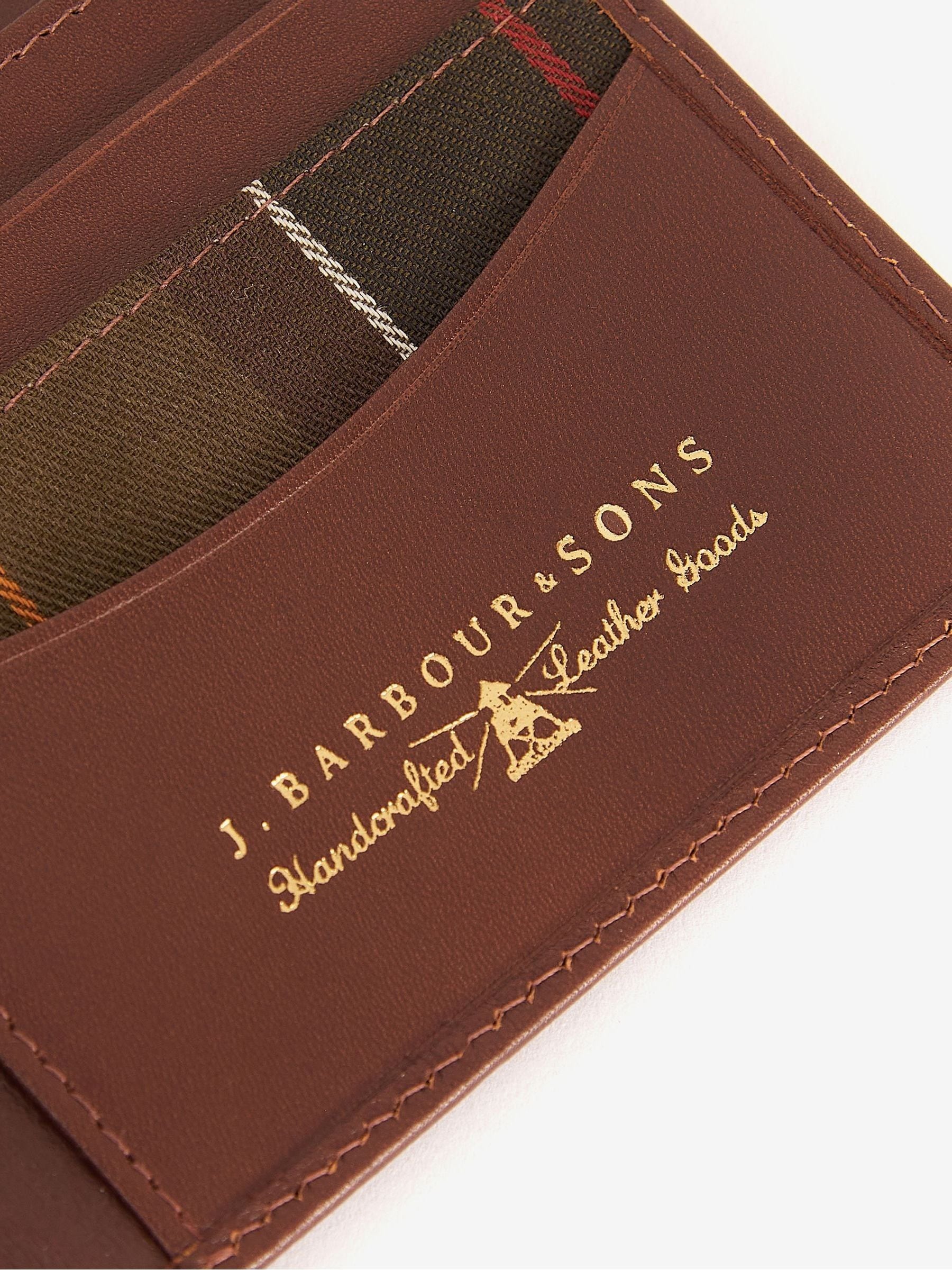 Barbour Colwell leather bifold wallet brown - British product