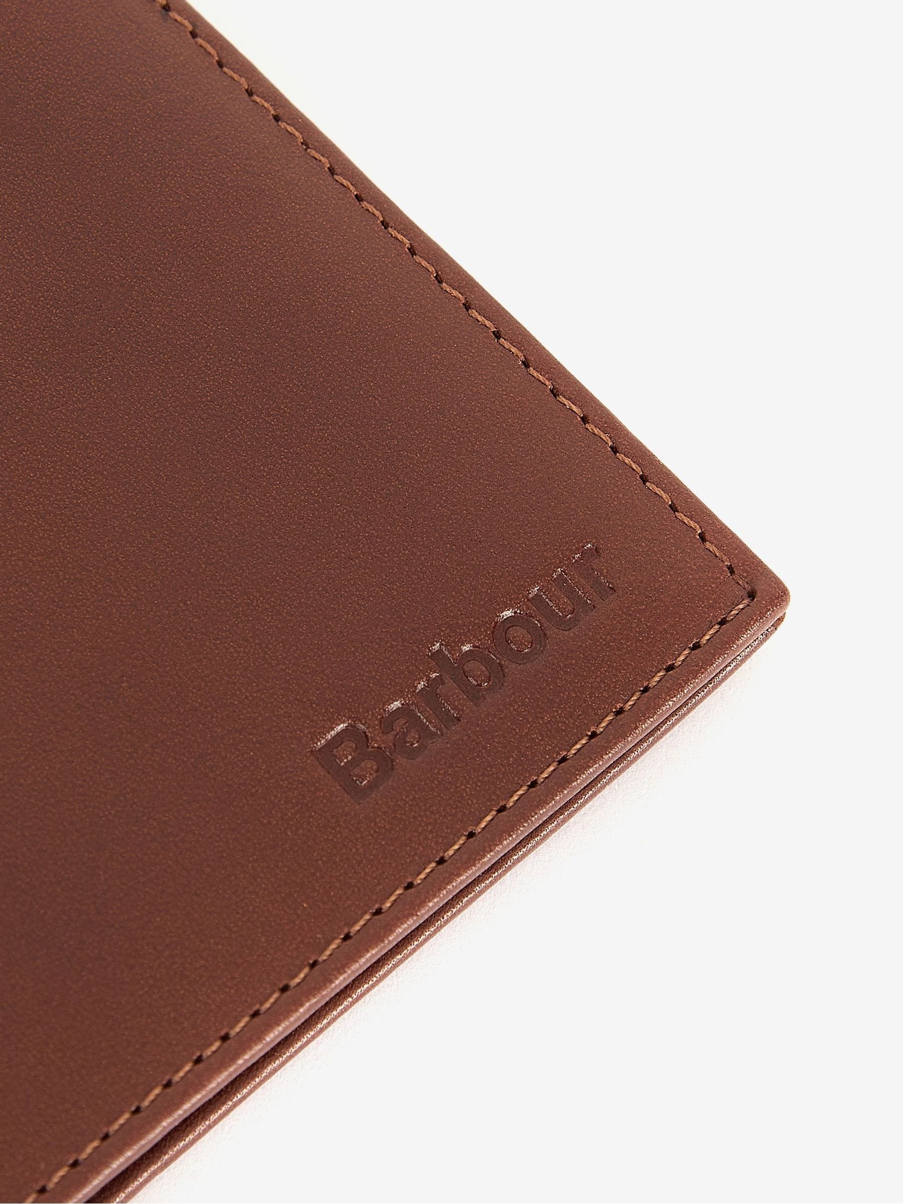 Barbour Colwell leather bifold wallet brown - British product