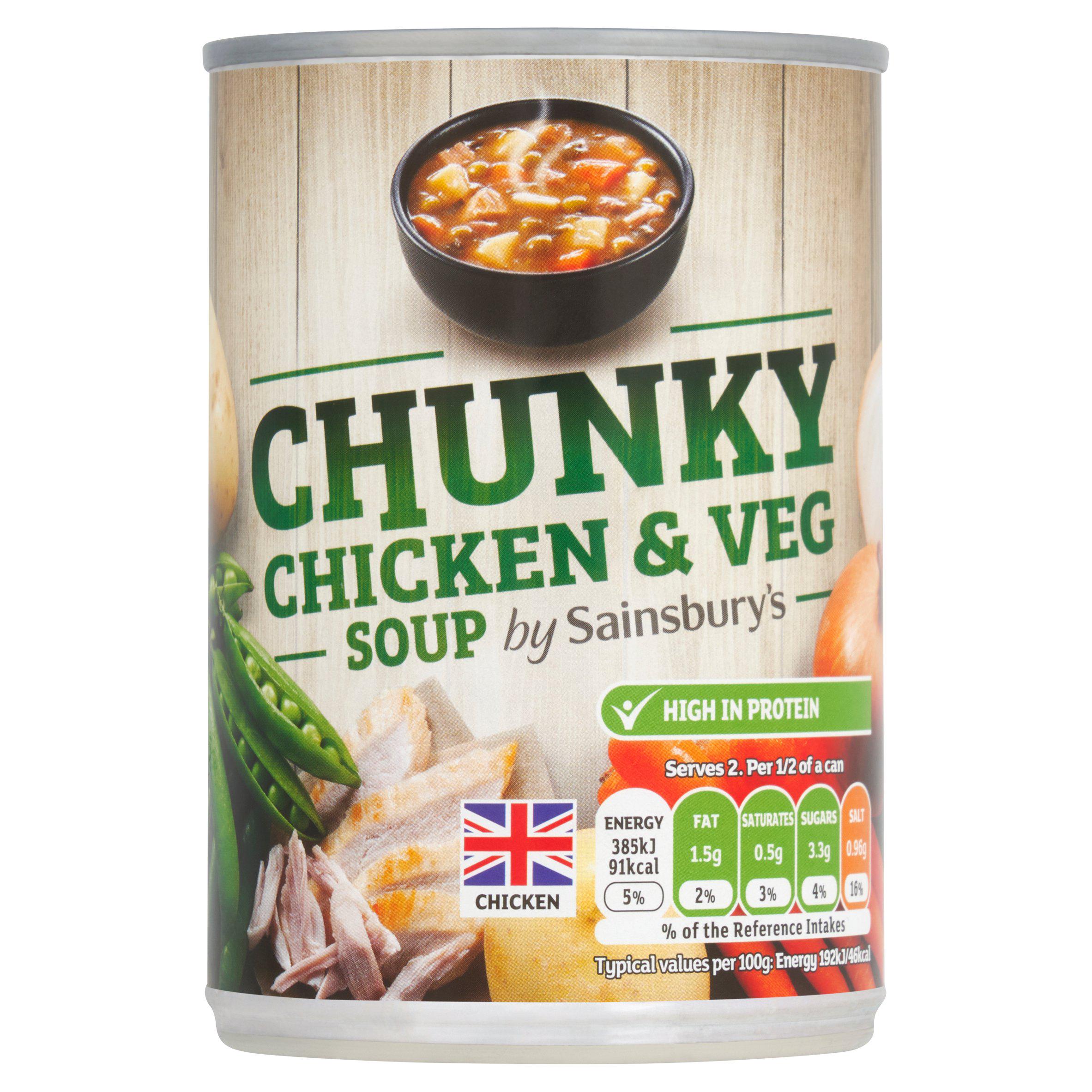 Sainsbury's Chunky Chicken & Vegetable Soup 400g Soups Sainsburys   