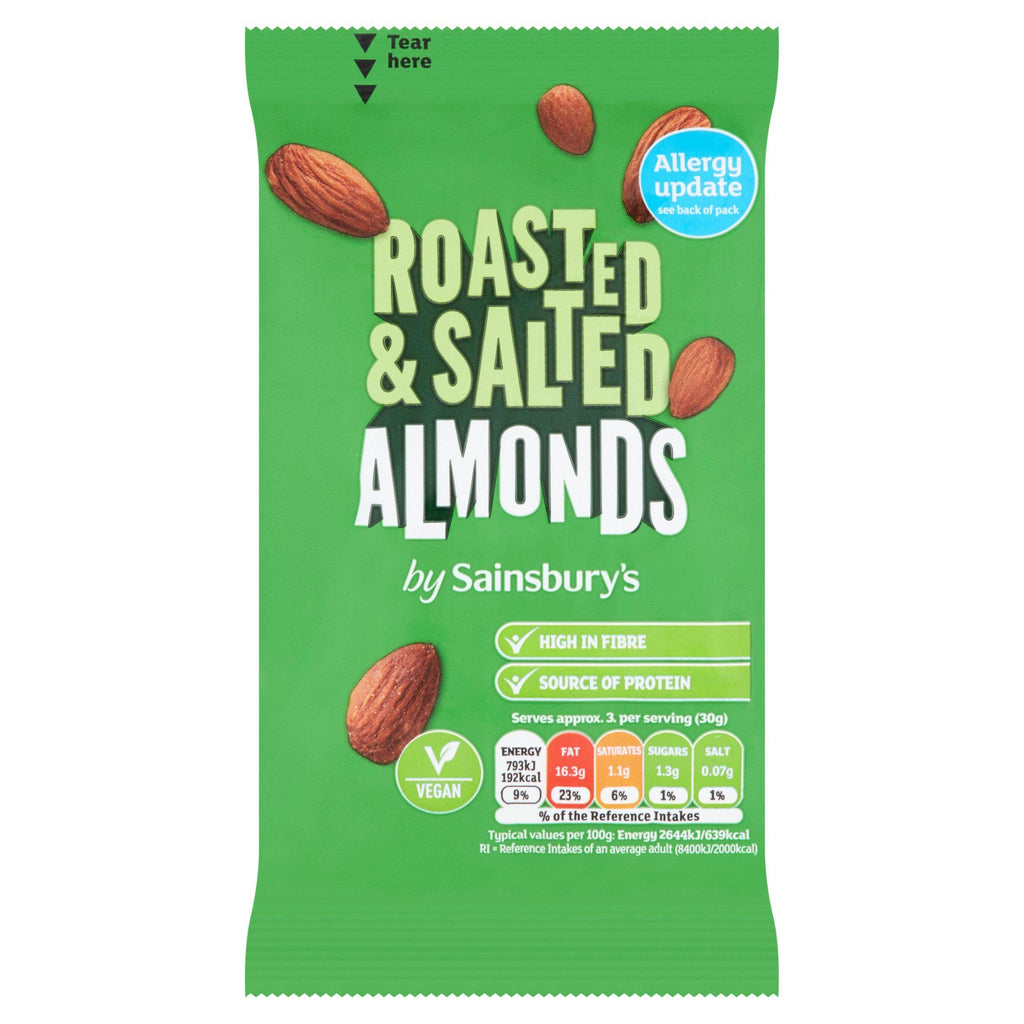 Sainsbury's Roasted & Salted Almonds 100g