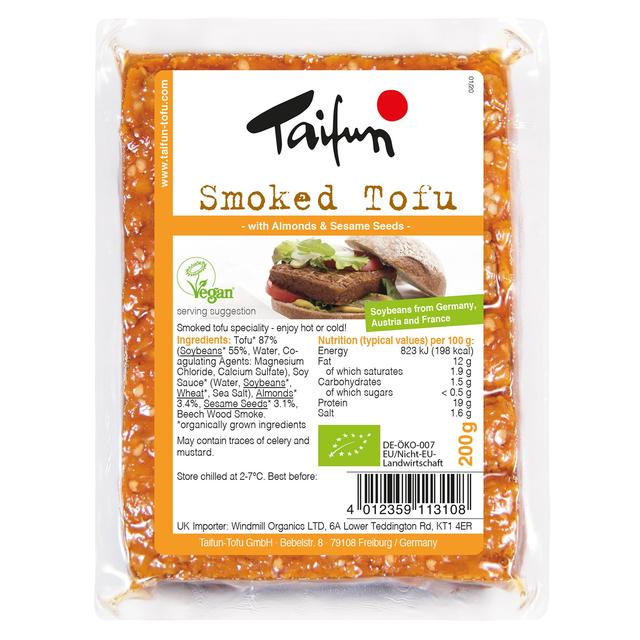 Taifun Organic Smoked Tofu with Almonds & Sesame Seeds   200g