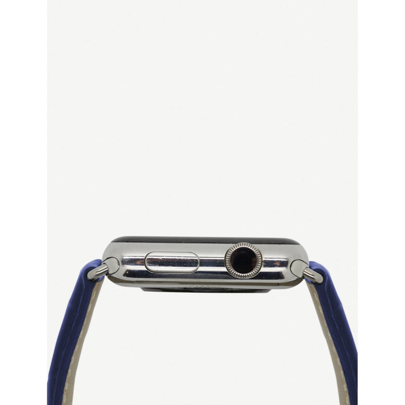 MINTAPPLE alligator-embossed leather Apple Watch strap with steel case, 38mm/40mm, UK version