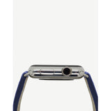 MINTAPPLE alligator-embossed leather Apple Watch strap with steel case, 38mm/40mm, UK version