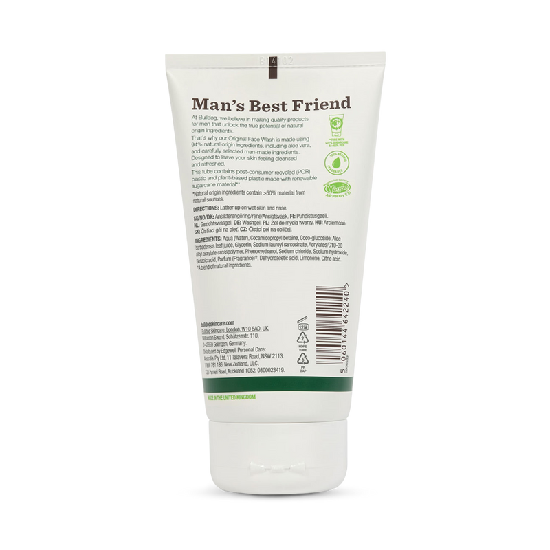 Bulldog Original Face Wash 150ml - British product
