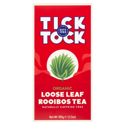 Tick Tock Organic Rooibos Loose Leaf Tea   100g
