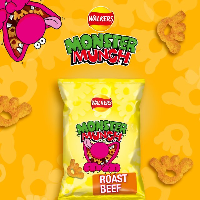 Walkers Monster Munch Roast Beef Sharing Bag Snacks   98g GOODS M&S   