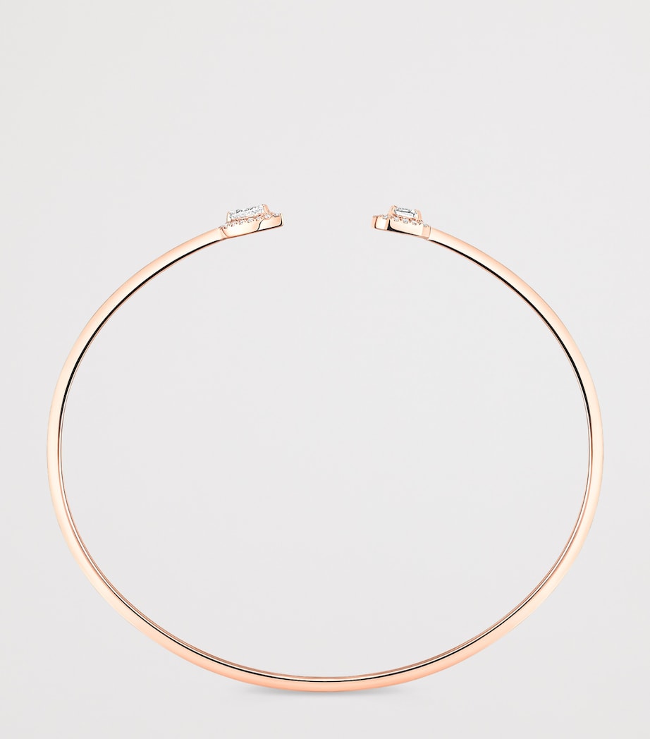 Messika My Twin pink gold diamond bangle 0.35ct, UK version