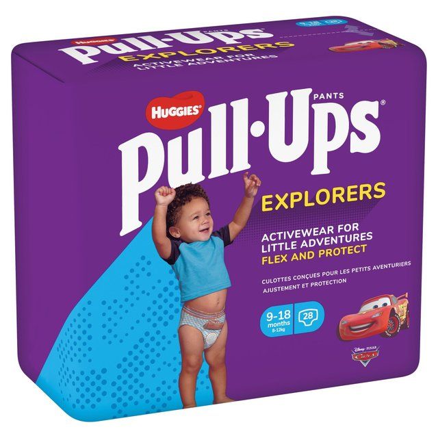 Huggies Pull-Ups Explorers Boys Nappy Pants Size 3-4 (9-18 mths)   28 per pack GOODS M&S   