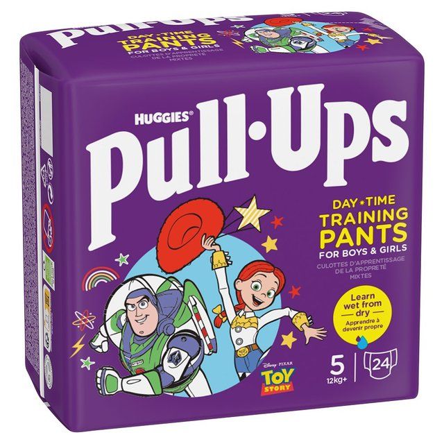 Huggies Pull-Ups Day Time Unisex Nappy Pants - Size 5 - 24 Pants   24 per pack GOODS M&S   