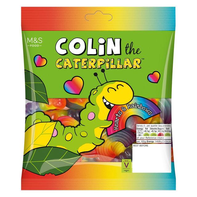 M&S Colin the Caterpillar Hearts & Rainbows Fruit Gums   150g GOODS M&S   