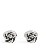 Deakin & Francis sterling silver and enamel knot cufflinks - British product