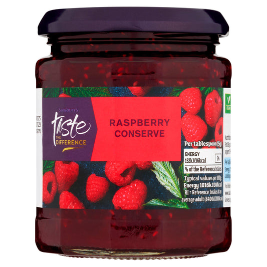 Sainsbury's Raspberry Conserve, Taste the Difference 340g Jams, Honey & Spreads Sainsburys   