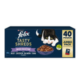 Felix Tasty Shreds Mixed Selection in Gravy Wet Cat Food    40 x 80g GOODS M&S   