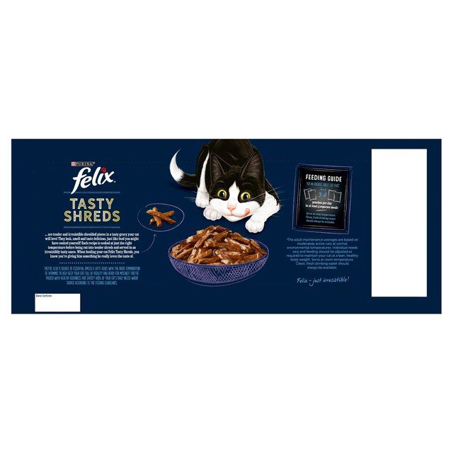 Felix Tasty Shreds Mixed Selection in Gravy Wet Cat Food    40 x 80g GOODS M&S   