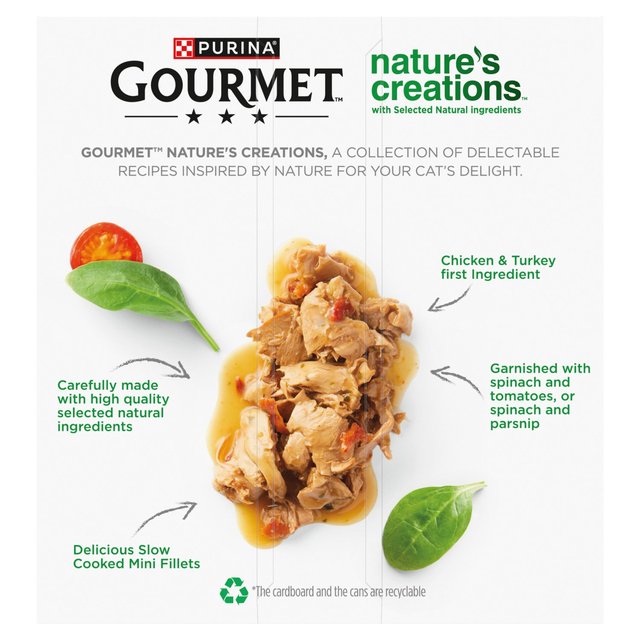 Gourmet Nature's Creations Poultry Wet Cat Food   8 x 85g GOODS M&S   