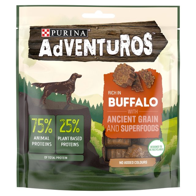 Adventuros Ancient Grains Buffalo Dog Treats   120g GOODS M&S   