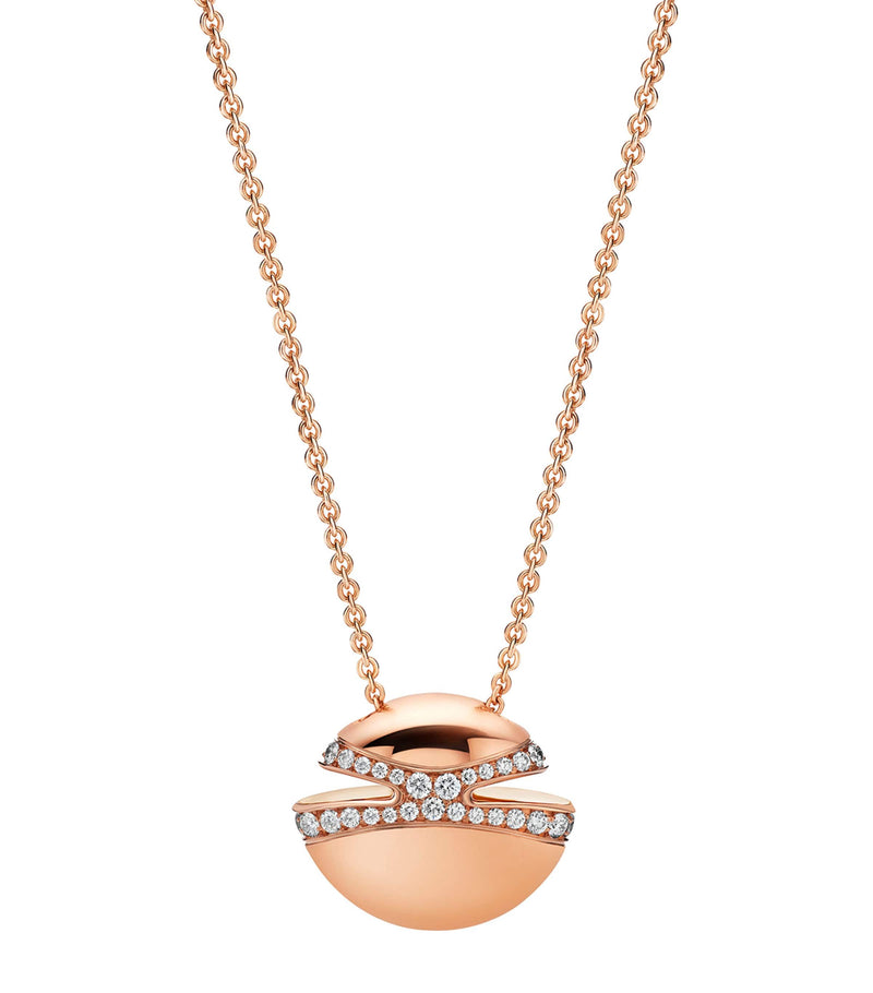 Bvlgari rose gold diamond cabochon necklace - British product