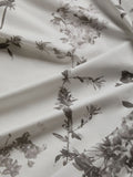 Grey/White floral duvet cover and pillowcase set - British product