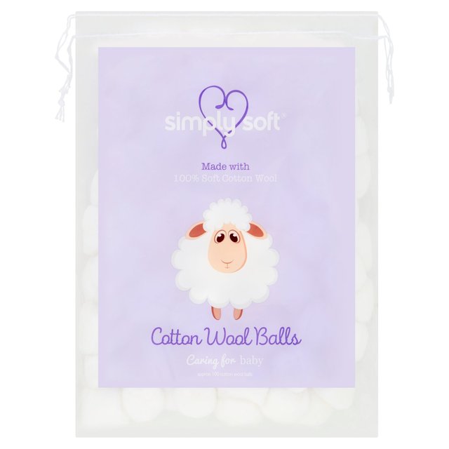 Simply Soft Baby Cotton Balls   100 per pack GOODS M&S   