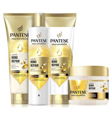 Pantene Molecular Bond Repair Bundle - Shampoo, Hair Conditioner, Deep Conditioning Treatment, Intensive Hair Mask Bundle GOODS Boots   