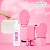 Glowjob Extra Dark tanning mousse bundle with pink accessories, imported from the UK