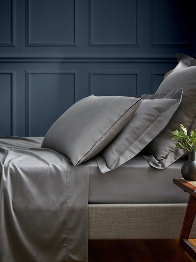 Next Bedeck of Belfast Grey Bob 600 Thread Count Cotton Square Pillowcase- Buy online at McGrocer