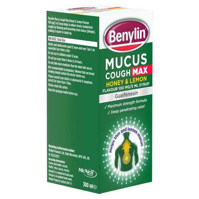 Benylin Mucus Cough Max Syrup - Honey & Lemon   300ml GOODS M&S   