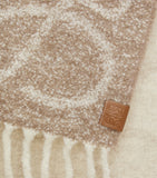 LOEWE alpaca-blend Anagram scarf with fringed edges, imported from the UK