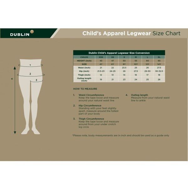 Dublin Kids Performance Flex Knee Patch Riding Tights (25in) GOODS Superdrug   