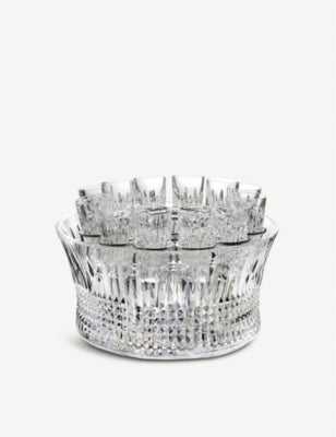 Waterford Lismore Diamond crystal vodka set with twelve shot glasses (British brand)