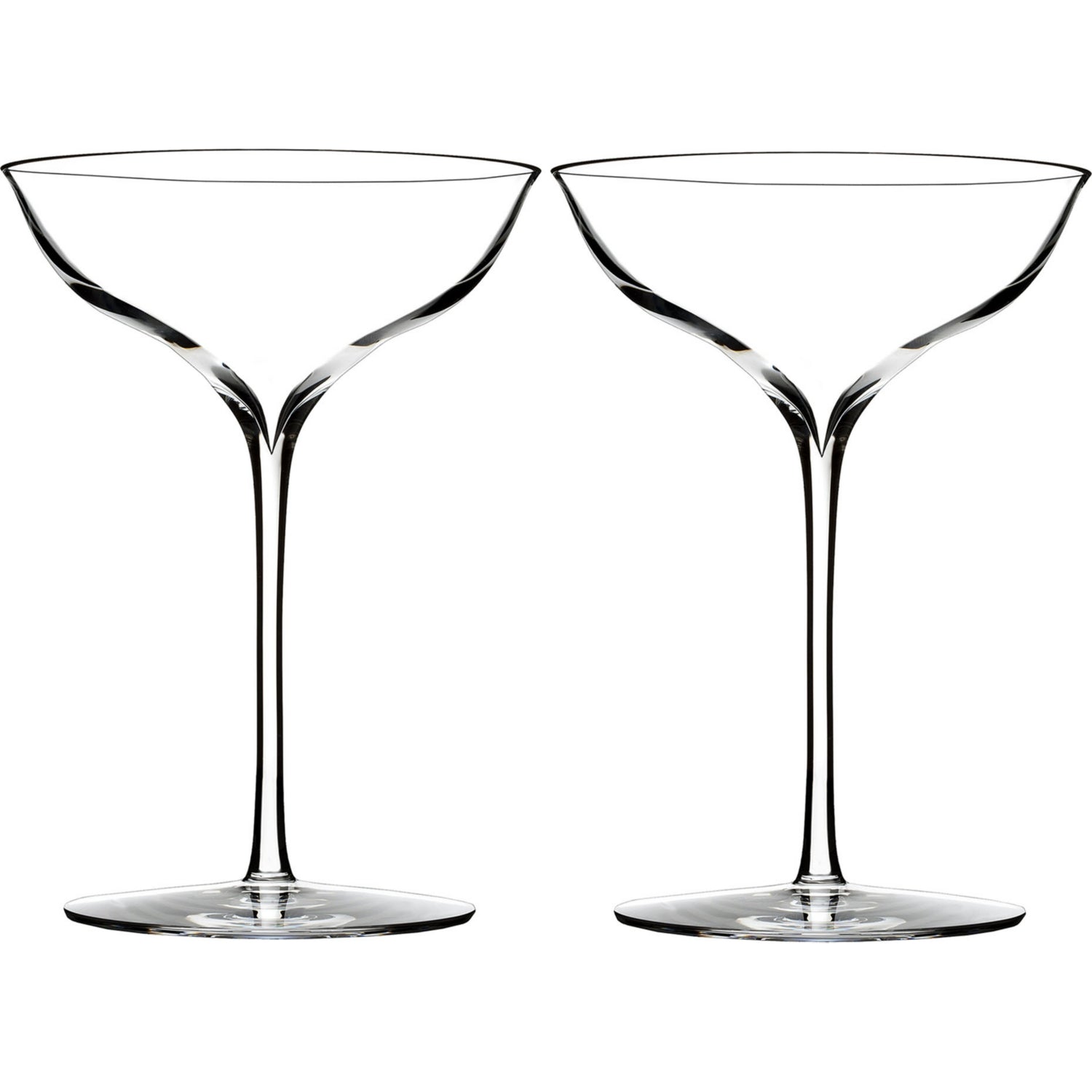 Waterford Elegance Belle Coupe champagne glasses pair - British product