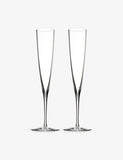 Waterford Elegance Trumpet crystal-glass champagne flutes set of two (British brand)