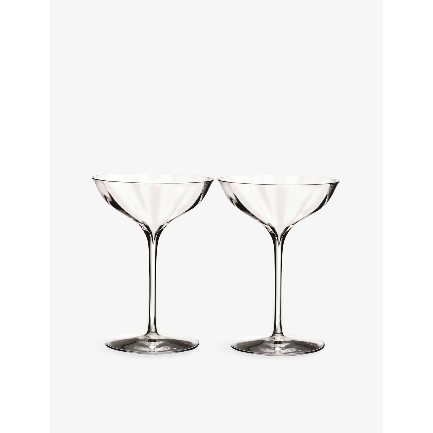 Waterford Elegance Optic Belle Coupe champagne glasses set of two, UK version