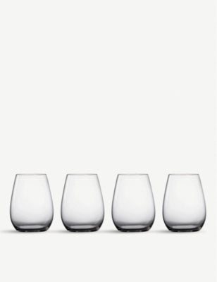 Waterford stemless wine glasses set of four 500ml, UK version