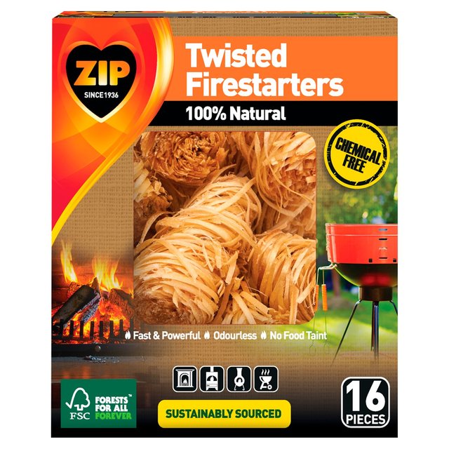 Zip Twisted Firestarters   16 per pack