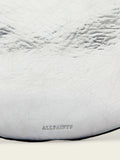 AllSaints Silver Luna Micro Metallic Bag, UK version