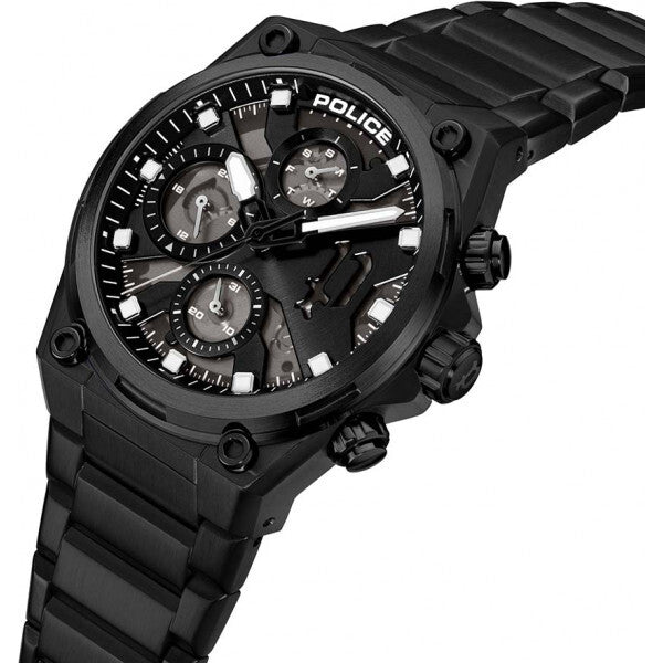 Police Black Mens Airflow Watch stainless steel, UK version