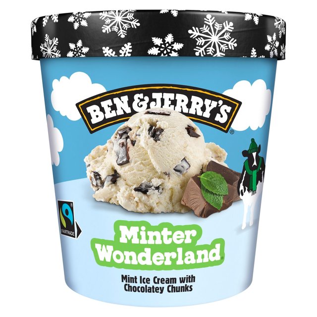 Ben & Jerry's Minter Wonderland Mint Ice Cream Tub   465ml GOODS M&S   