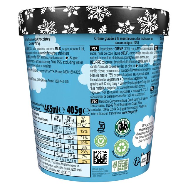 Ben & Jerry's Minter Wonderland Mint Ice Cream Tub   465ml GOODS M&S   