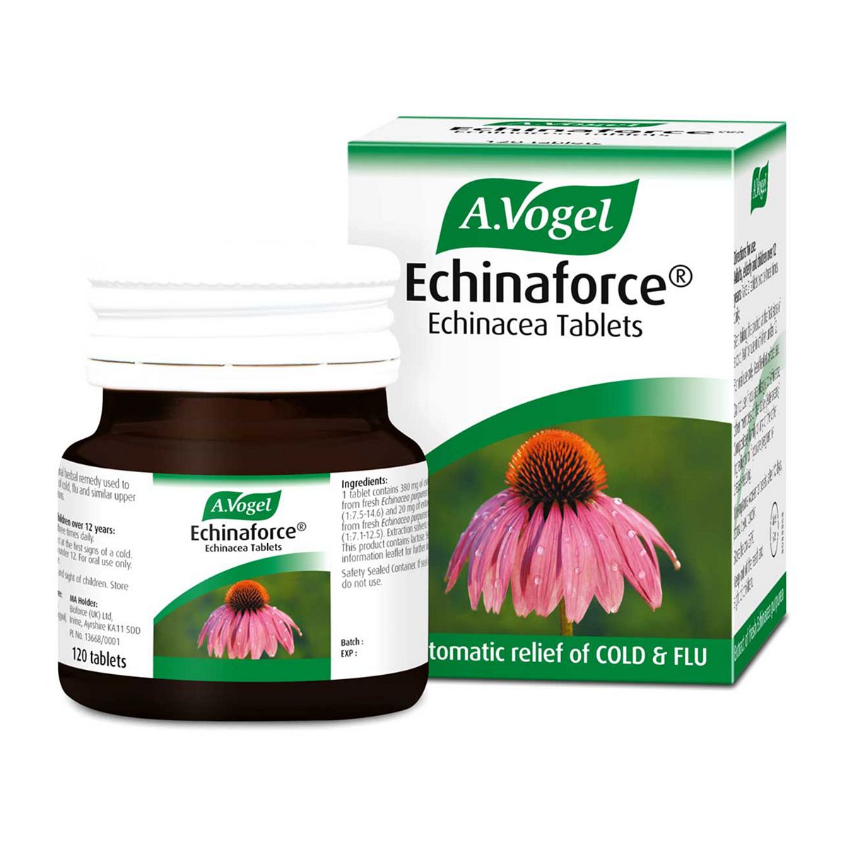 A.Vogel Echinaforce Echinacea Tablets 120 Tablets Fruit & Nut Mixes Boots   