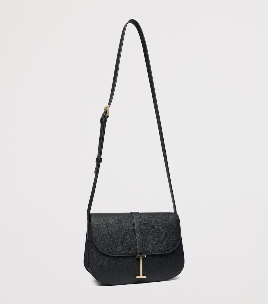 TOM FORD large leather cross-body bag with gold-tone T hardware, UK version