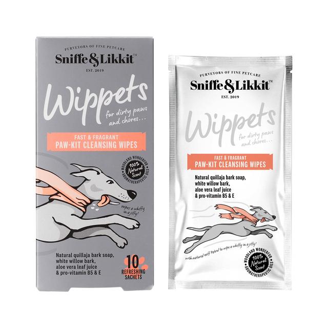 Sniffe & Likkit Wippets Fast & Fragrant Paw-Kit Dog Cleansing Wipes 10pk GOODS M&S   