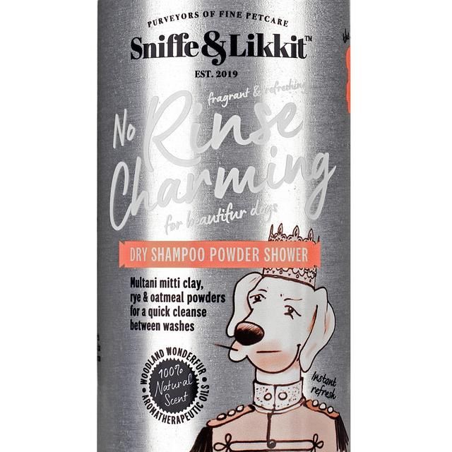 Sniffe & Likkit No Rinse Charming Dry Shampoo Powder Shower For Dogs   90g