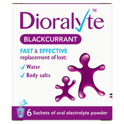 ASDA Dioralyte Blackcurrant Oral Electrolyte Powder Sachets, 6 Count- Buy online at McGrocer
