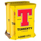 Tennent's lager 4 pack of 440ml cans - Scottish beer (British brand)