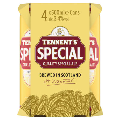 Tennent's Special Ale 4 x 500ml cans (British brand)