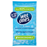 Wet Ones Be Fresh 12 Antibacterial Hand & Body Wipes Refreshing Cucumber Fragrance GOODS ASDA   