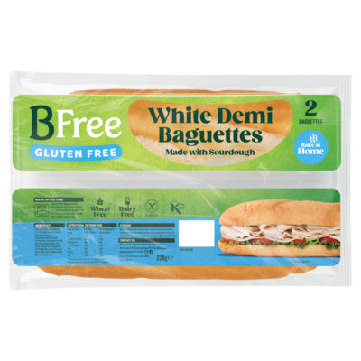 BFree Bake at Home White Demi Baguettes