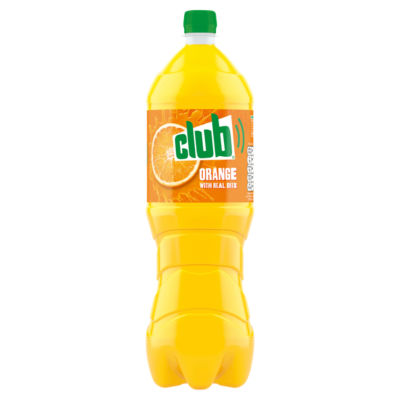 Club orange soft drink with real bits 1.75 litres - British product