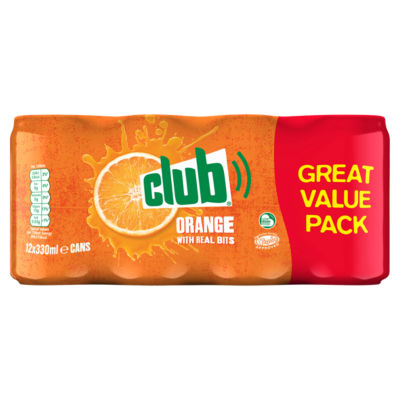 ASDA Club Orange Carbonated Orange Soft Drink 330ml- Buy online at McGrocer